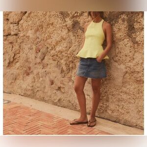 Zara TOP HALTER PEPLUM